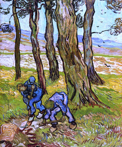  Vincent Van Gogh Two Diggers Among Trees - Canvas Art Print