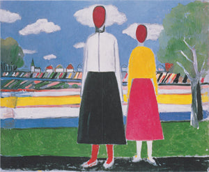  Kazimir Malevich Two Figures in a Landscape - Canvas Art Print