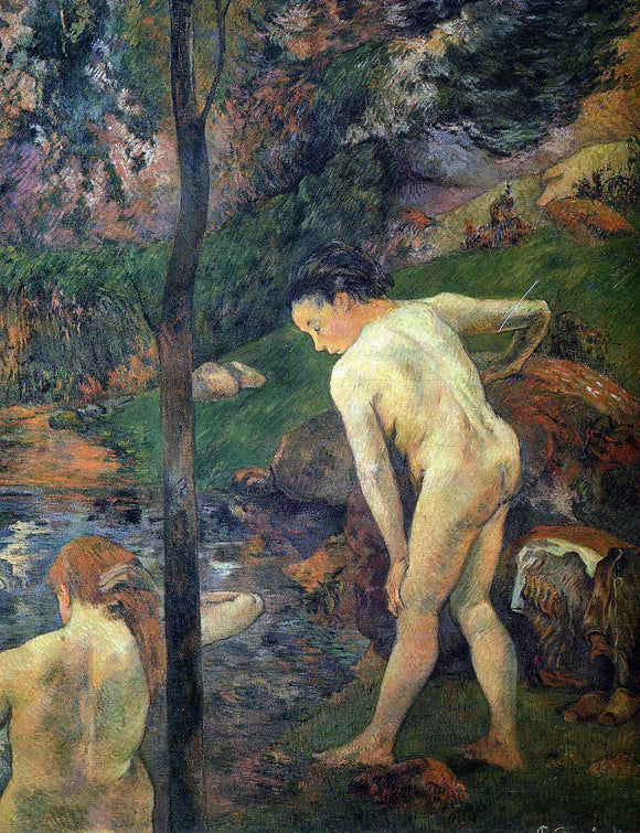  Paul Gauguin Two Girls Bathing - Canvas Art Print