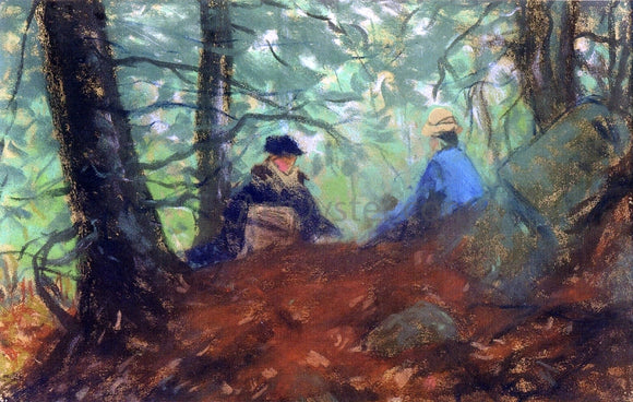  Robert Henri Two Girls in the Woods - Canvas Art Print