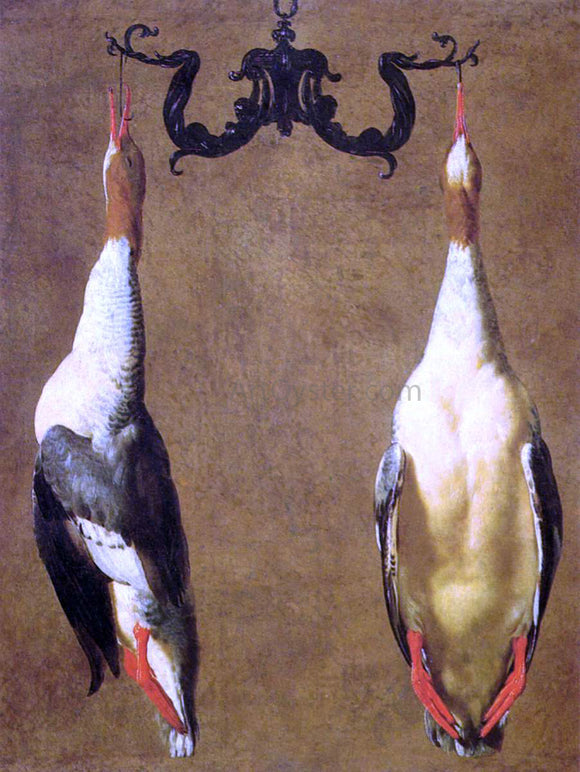  Cesare Dandini Two Hanged Teals - Canvas Art Print
