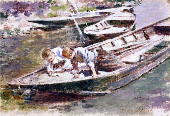  Theodore Robinson Two in a Boat - Canvas Art Print