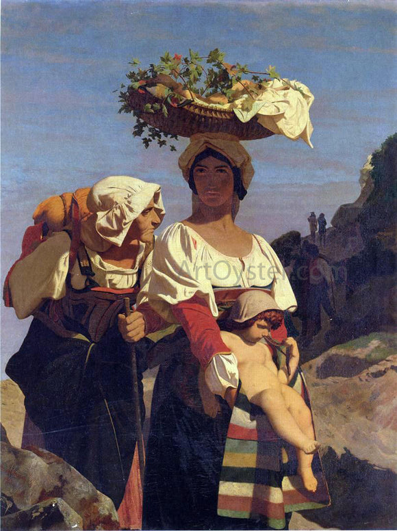  Jean-Leon Gerome Two Italian Peasant Women and an Infant - Canvas Art Print