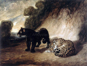  Antoine-Louis Barye Two Jaguars from Peru - Canvas Art Print