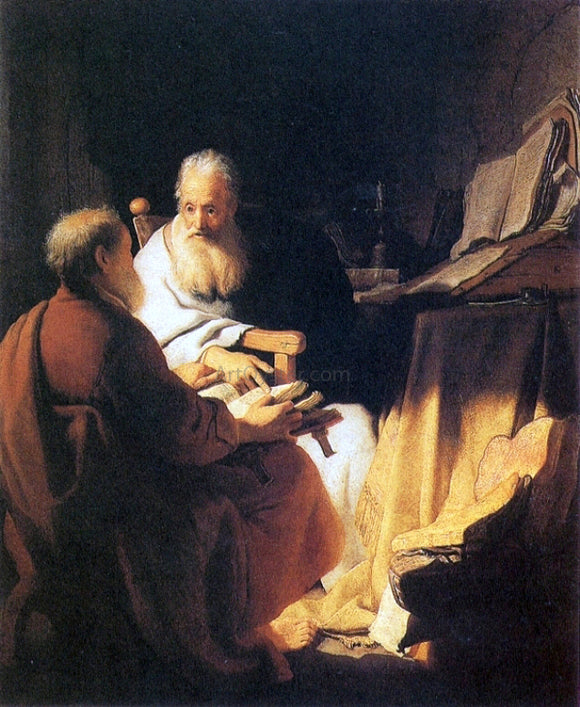  Rembrandt Van Rijn Two Old Men Disputing (St Peter and St Paul) - Canvas Art Print