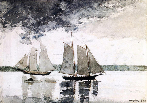  Winslow Homer Two Schooners (also known as Two Sailboats) - Canvas Art Print