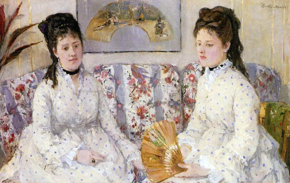  Berthe Morisot Two Sisters on a Couch - Canvas Art Print