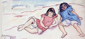 Jules Pascin Two Small Girls - Canvas Art Print