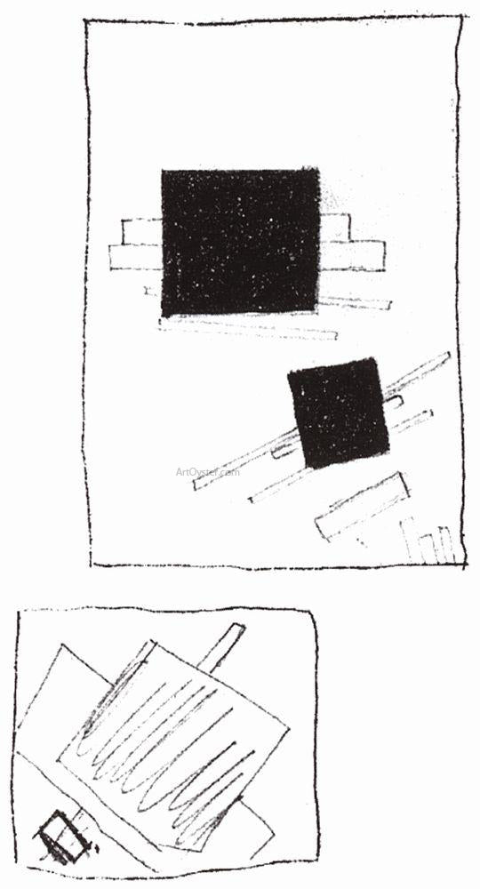  Kazimir Malevich Two Squares - Canvas Art Print