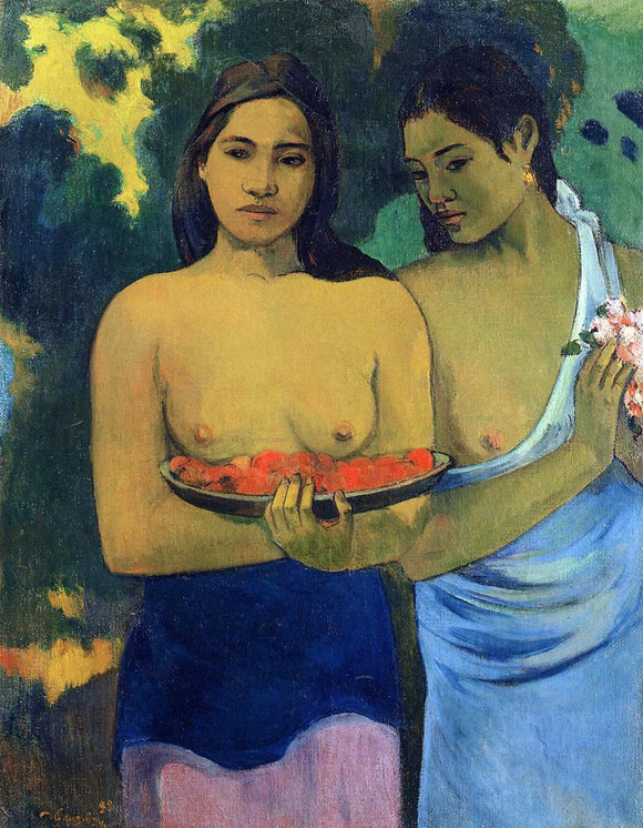  Paul Gauguin Two Tahitian Women - Canvas Art Print