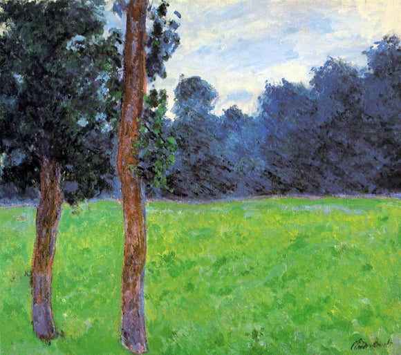  Claude Oscar Monet Two Trees in a Meadow - Canvas Art Print