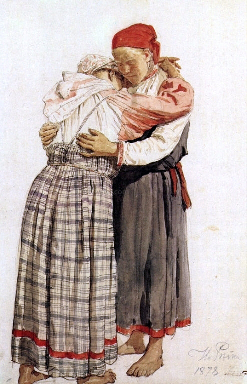  Ilia Efimovich Repin Two woman - Canvas Art Print