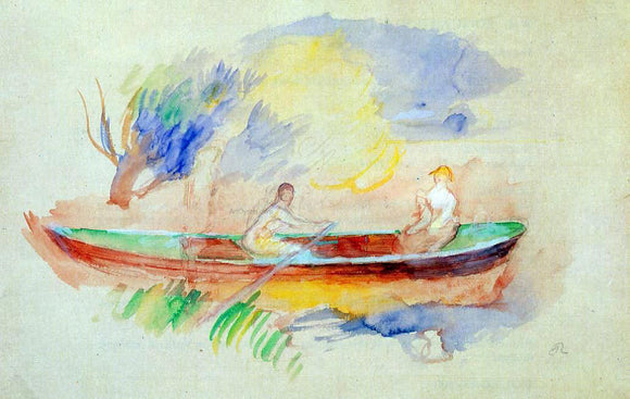  Pierre Auguste Renoir Two Women in a Rowboat - Canvas Art Print