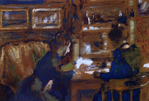  Georges Lemmen Two Women in an Interior - Canvas Art Print