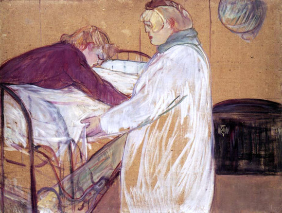  Henri De Toulouse-Lautrec Two Women Making the Bed (also known as Deux femmes en faisant leur lit) - Canvas Art Print