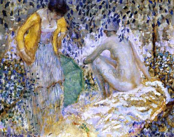  Frederick Carl Frieseke Two Women on the Grass - Canvas Art Print