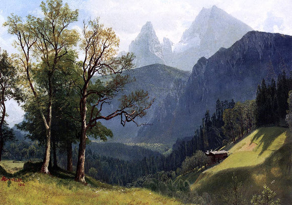  Albert Bierstadt Tyrolean Landscape - Canvas Art Print