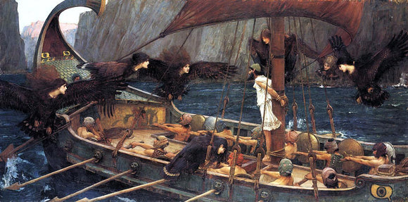  John William Waterhouse Ulysses and the Sirens - Canvas Art Print