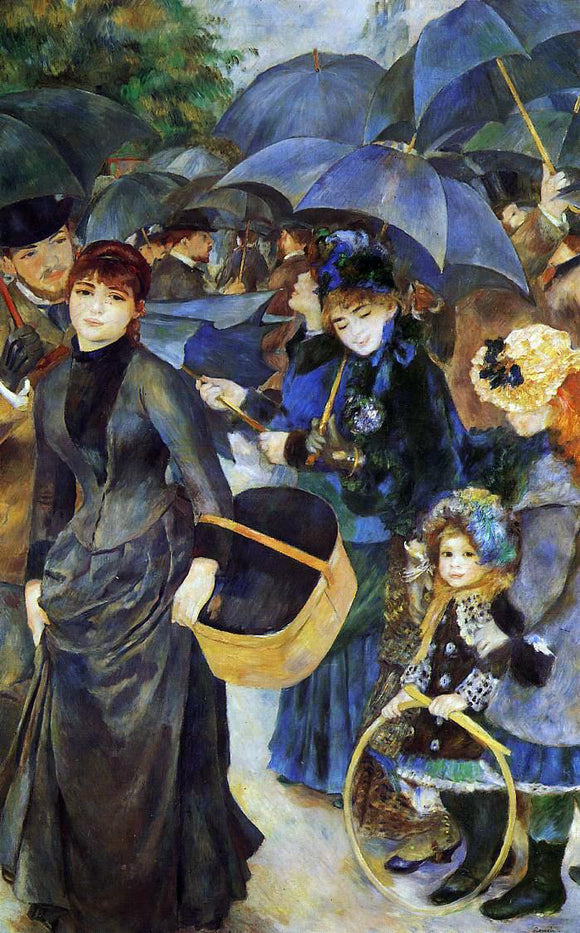  Pierre Auguste Renoir An Umbrella Scene - Canvas Art Print