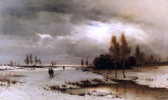  Ludwig Lanckow Under A Winter Sky - Canvas Art Print