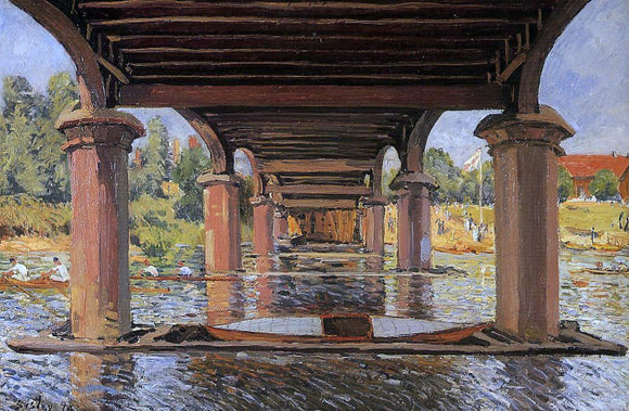  Alfred Sisley Under the Bridge at Hampton Court - Canvas Art Print