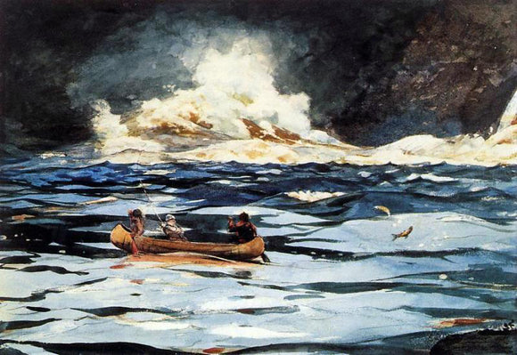  Winslow Homer Under the Falls, The Grand Discharge - Canvas Art Print