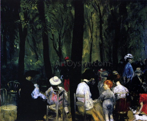  William James Glackens Under the Trees, Luxembourg Gardens - Canvas Art Print