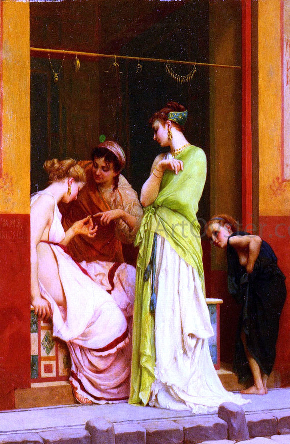  Gustave Rodolphe Boulanger Une Marchande De Bijoux A Pompeii - Canvas Art Print