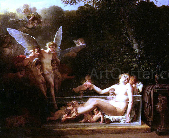  Jean-Baptiste Mallet Une Nymphe Au Bain, Environnee D'Amours - Canvas Art Print