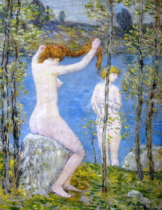  Frederick Childe Hassam Untitled (Study for 'Bathers') - Canvas Art Print