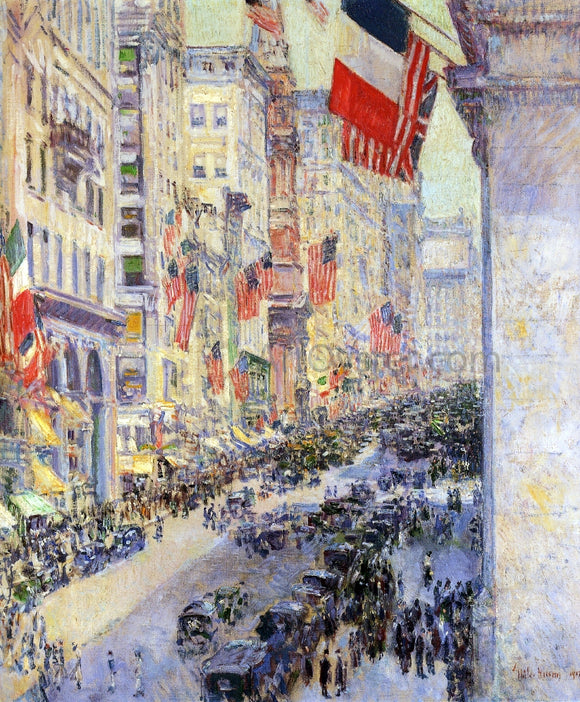  Frederick Childe Hassam Up the Avenue from Thirty-Fourth Street, 1917 - Canvas Art Print