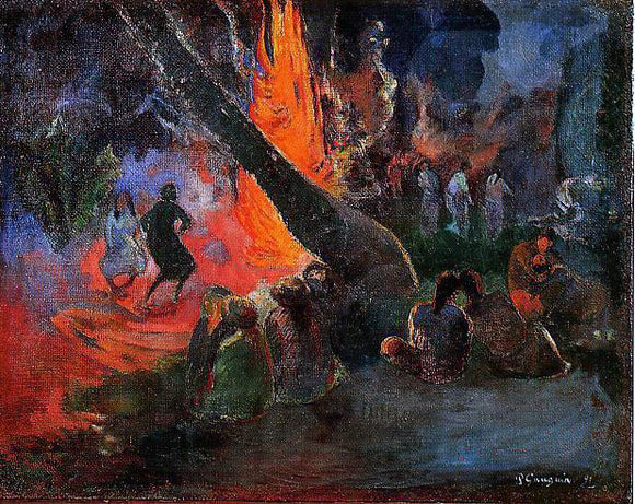  Paul Gauguin Upaupa (also known as Fire Dance) - Canvas Art Print