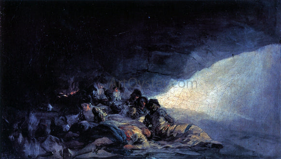  Francisco Jose de Goya Y Lucientes Vagabonds Resting in a Cave - Canvas Art Print
