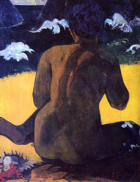  Paul Gauguin Vahine no te Miti (also known as Woman by the Sea) - Canvas Art Print