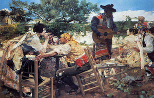  Joaquin Sorolla Y Bastida Valencian Scene - Canvas Art Print