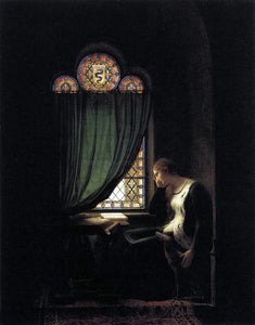  Fleury-Francois Richard Valentine of Milan Mourning her Husband, the Duke of Orleans - Canvas Art Print
