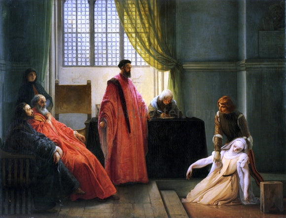  Francesco Hayez Valenza Gradenigo before the Inquisitor - Canvas Art Print