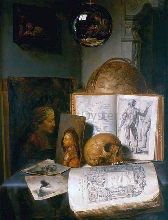  Simon Luttichuijs Vanitas Still-Life with a Skull - Canvas Art Print