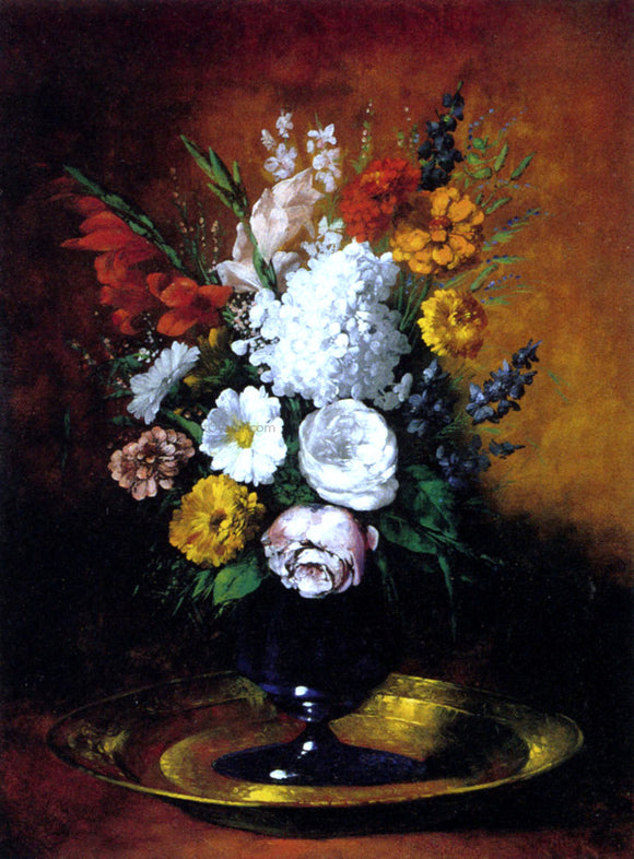  Germain Clement Ribot Vase De Fleurs - Canvas Art Print