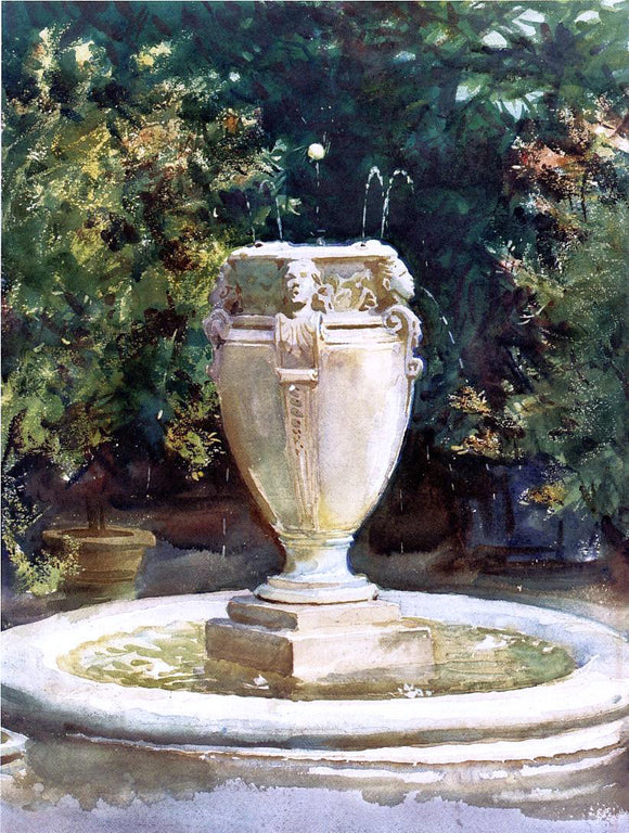  John Singer Sargent A Vase Fountain, Pocantico - Canvas Art Print