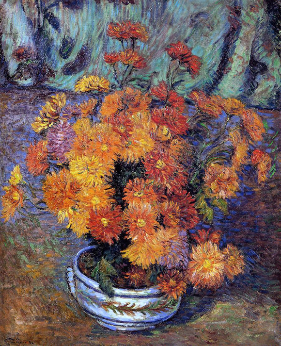  Armand Guillaumin Vase of Chrysanthemums - Canvas Art Print