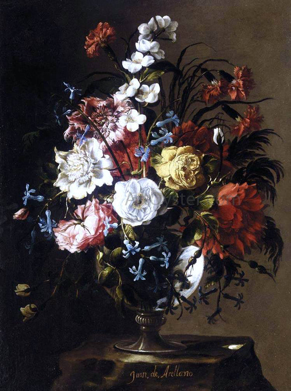  Juan De Arellano Vase of Flower - Canvas Art Print