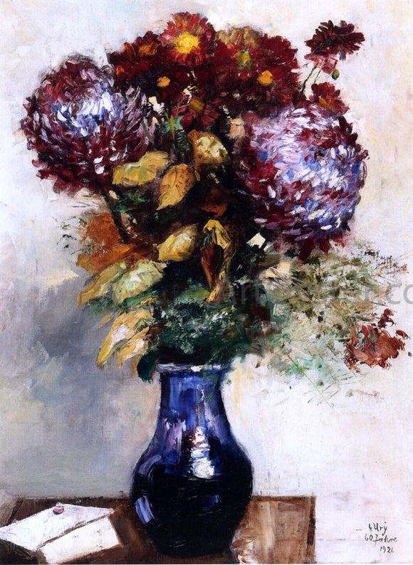  Lesser Ury Vase of Flowers - Canvas Art Print