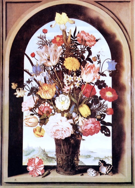  The Elder Ambrosius Bosschaert Vase of Flowers - Canvas Art Print