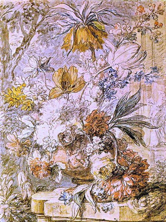  Jan Van Huysum Vase of Flowers - Canvas Art Print