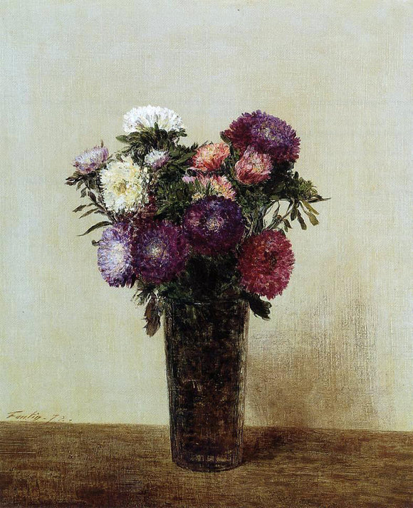  Henri Fantin-Latour Vase of Flowers: Queens Daisies - Canvas Art Print