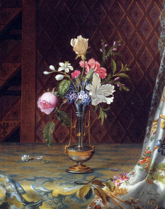 Martin Johnson Heade Vase of Mixed Flowers - Canvas Art Print