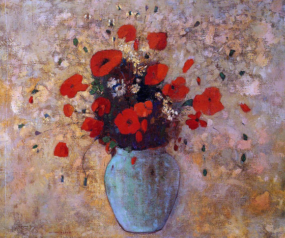  Odilon Redon Vase of Poppies - Canvas Art Print