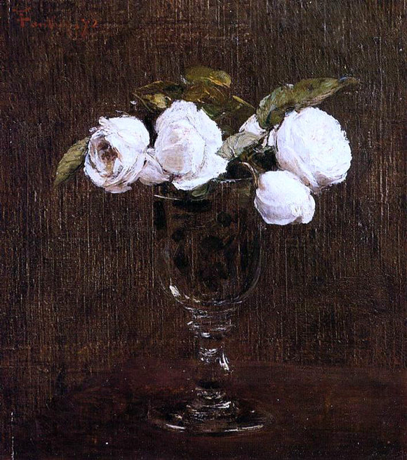  Henri Fantin-Latour Vase of Roses - Canvas Art Print