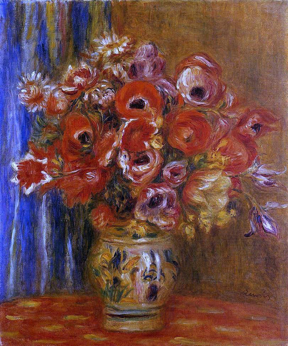  Pierre Auguste Renoir Vase of Tulips and Anemones - Canvas Art Print